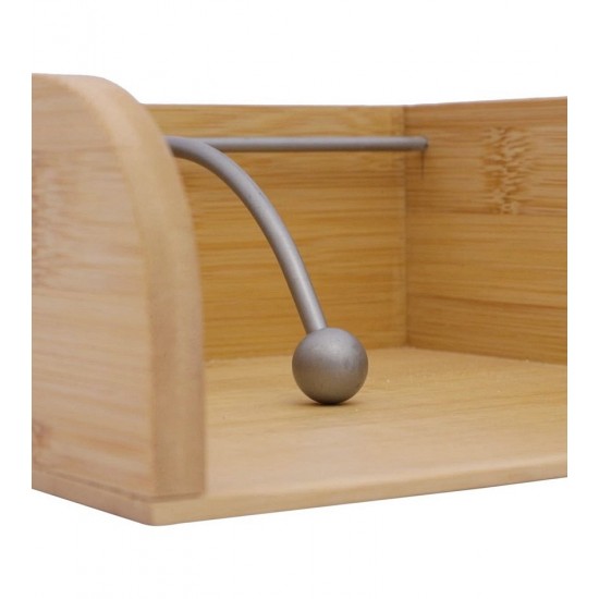 Porta Guardanapo De Bambu Ecokitchen Com Peso De Metal